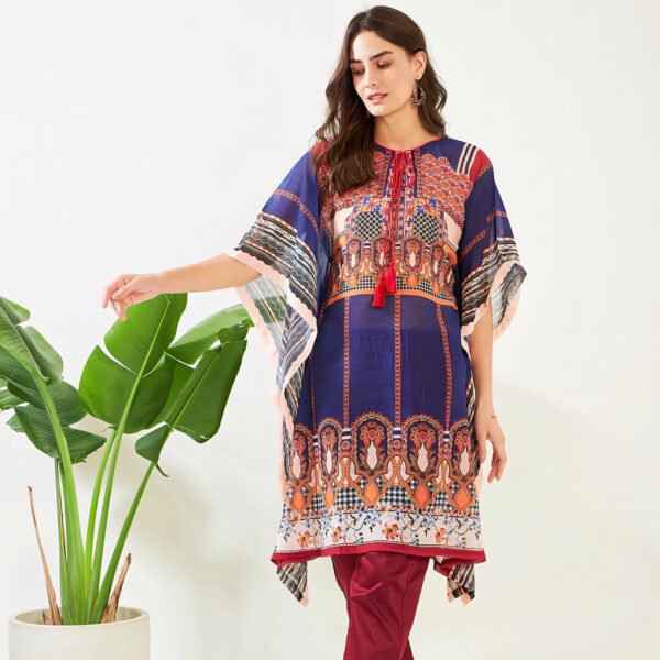 Elegant Printed Kaftan Kurta Set