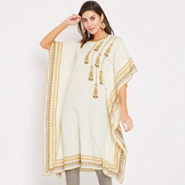 Elegant Printed Kaftan Kurta Set - Image 3