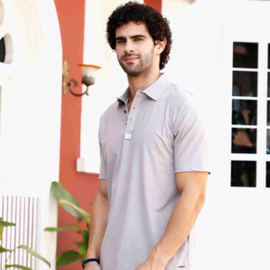 Men Solid Polo Neck Polycotton T-Shirt